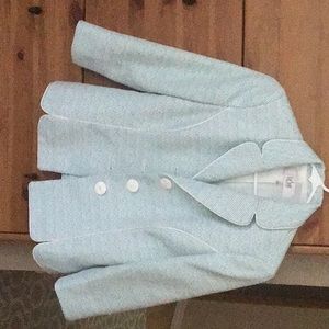 Blue, White, and Silver LeSuit Petite Jacket